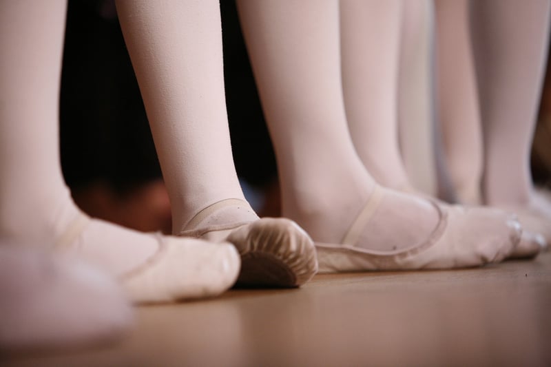 Ballet dancer stretching
